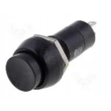 Tecla Redonda Pulsadora Negra 12v