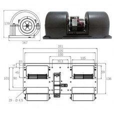 Motor Forzador Universal - Soplador 24v (con Carbones) [univ