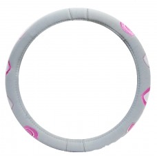 Cubre Volante Femenino Corazon Base Gris